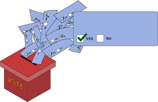 Unionization Ballot Box Illustration 