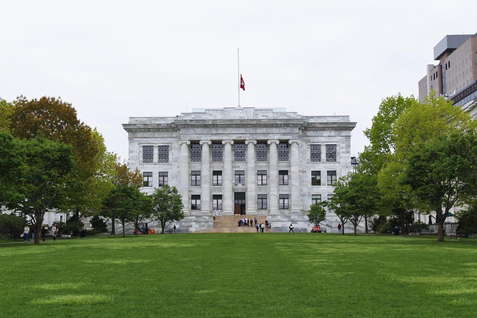 The main quad at Harvard Medical School. 