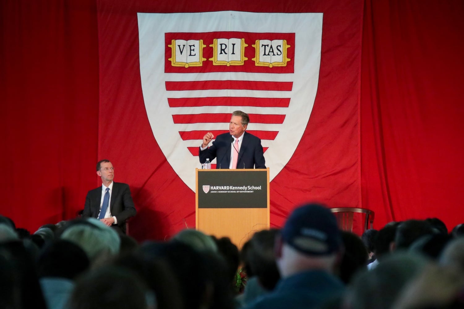Ohio Governor John Kasich gives the graduation address to Kennedy School graduates Wednesday afternoon.