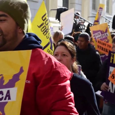 Cover image for Harvard Students Rally Against Trump, in Support of SEIU Custodians