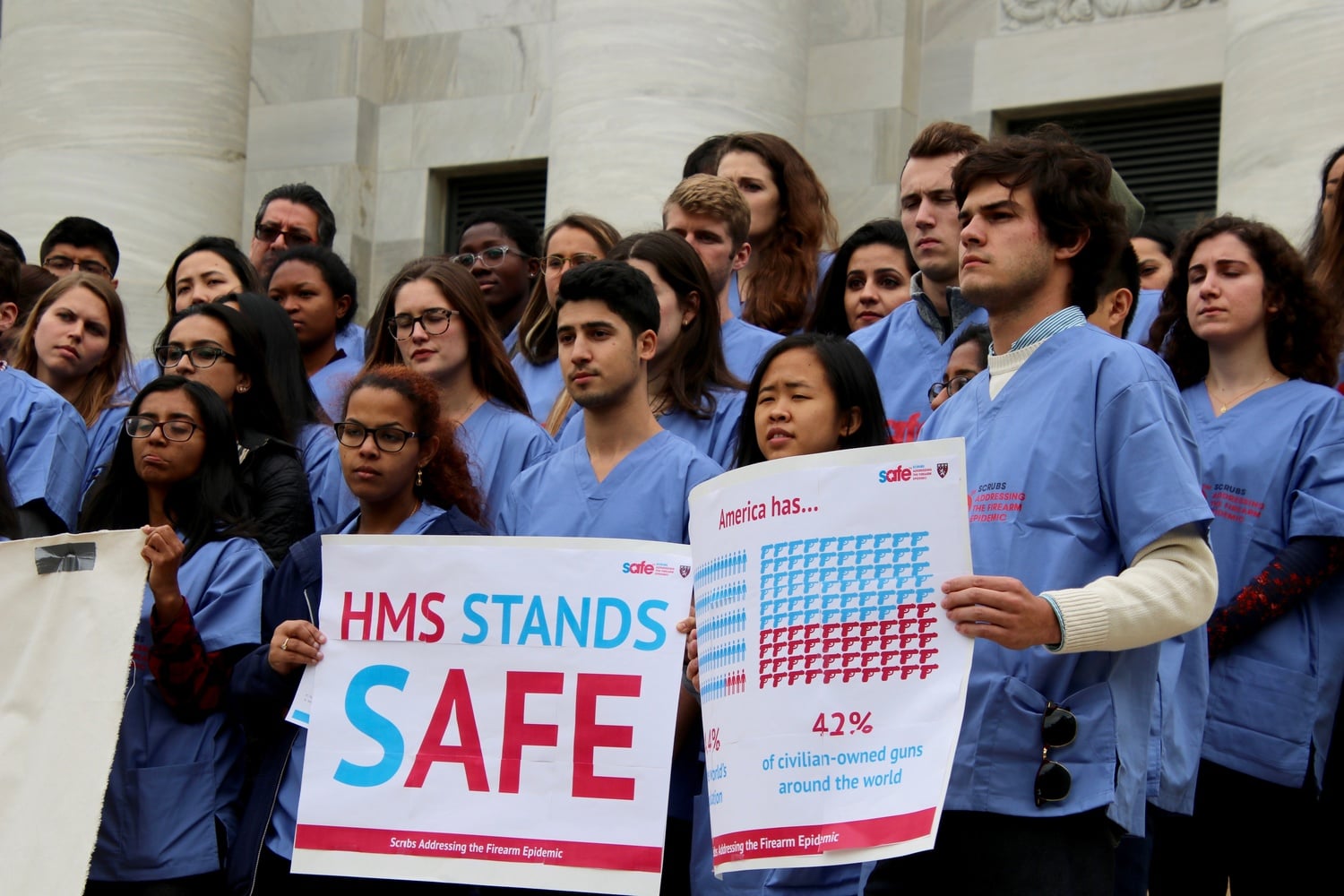 Harvard Medical School students take part in a nationwide movement in the medical community to address gun violence.