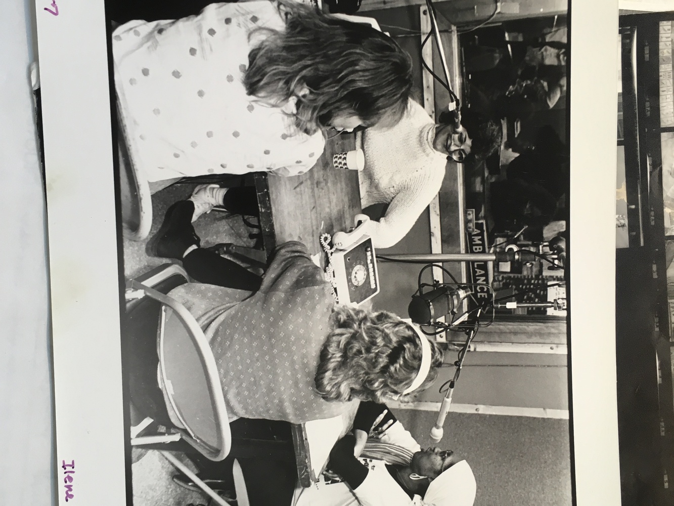 Four broadcasters during a Women's Radio show.