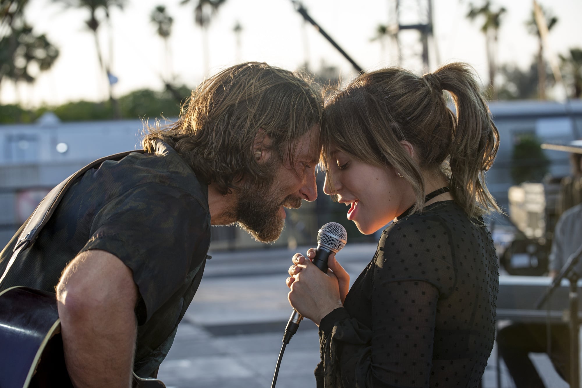 Bradley Cooper and Lady Gaga star in "A Star Is Born" (2018), directed by Bradley Cooper.