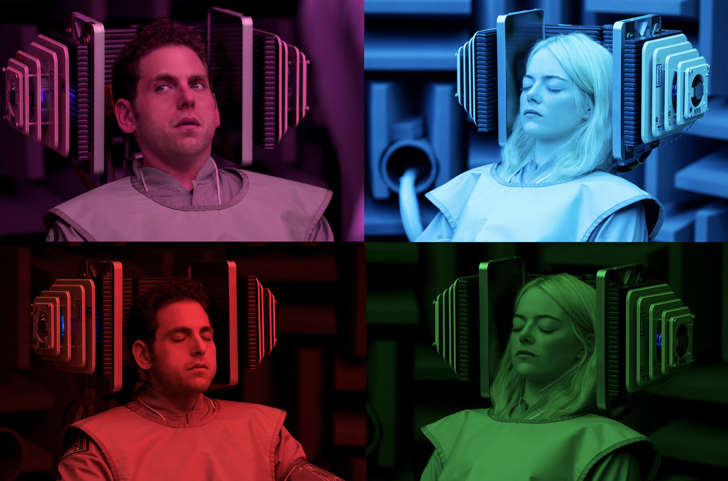 Owen (Jonah Hill) and Annie (Emma Stone) undergo a disturbing drug trial in “Maniac” on Netflix.