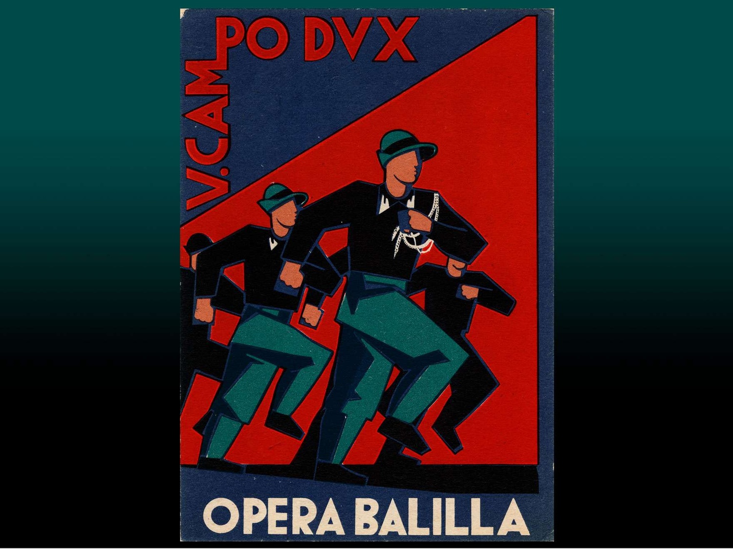 5th Camp Dux, Opera Balilla, 1935. Lithograph (divided back). Leonard A. Lauder Postcard Archive—Promised gift of Leonard A. Lauder.