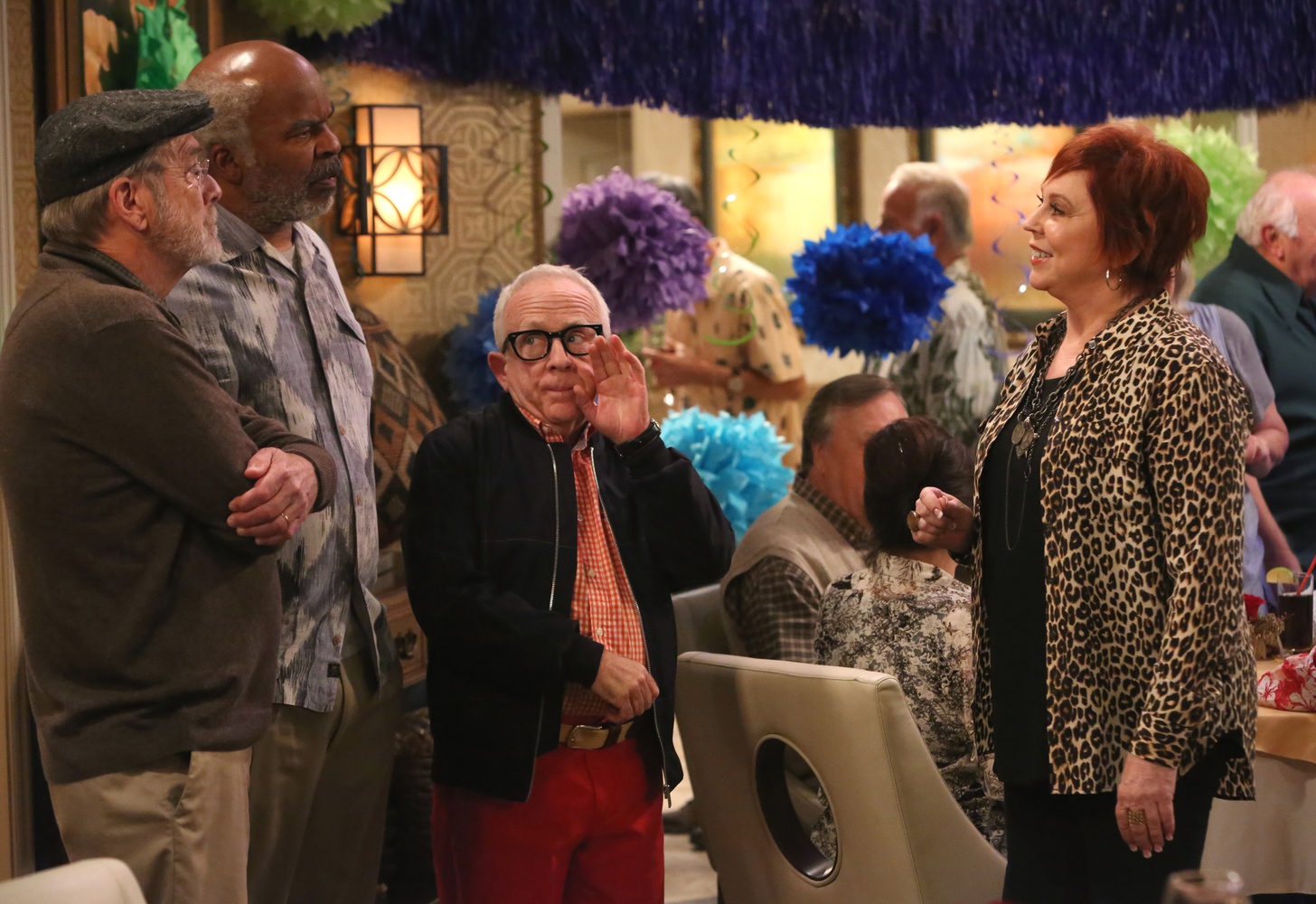 The gang of retirees in "The Cool Kids" on Fox try to plan a proper send-off for their friend.
