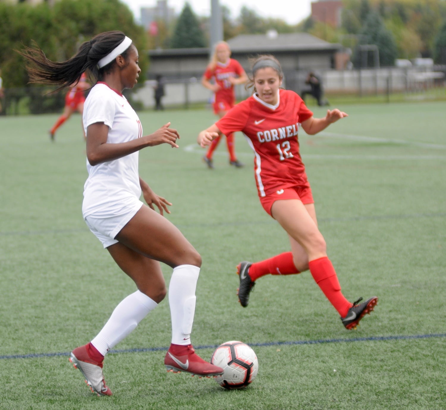 Freshman forward Trinity Thomas scored the opening goal in a 2-0 victory over Cornell on Saturday.