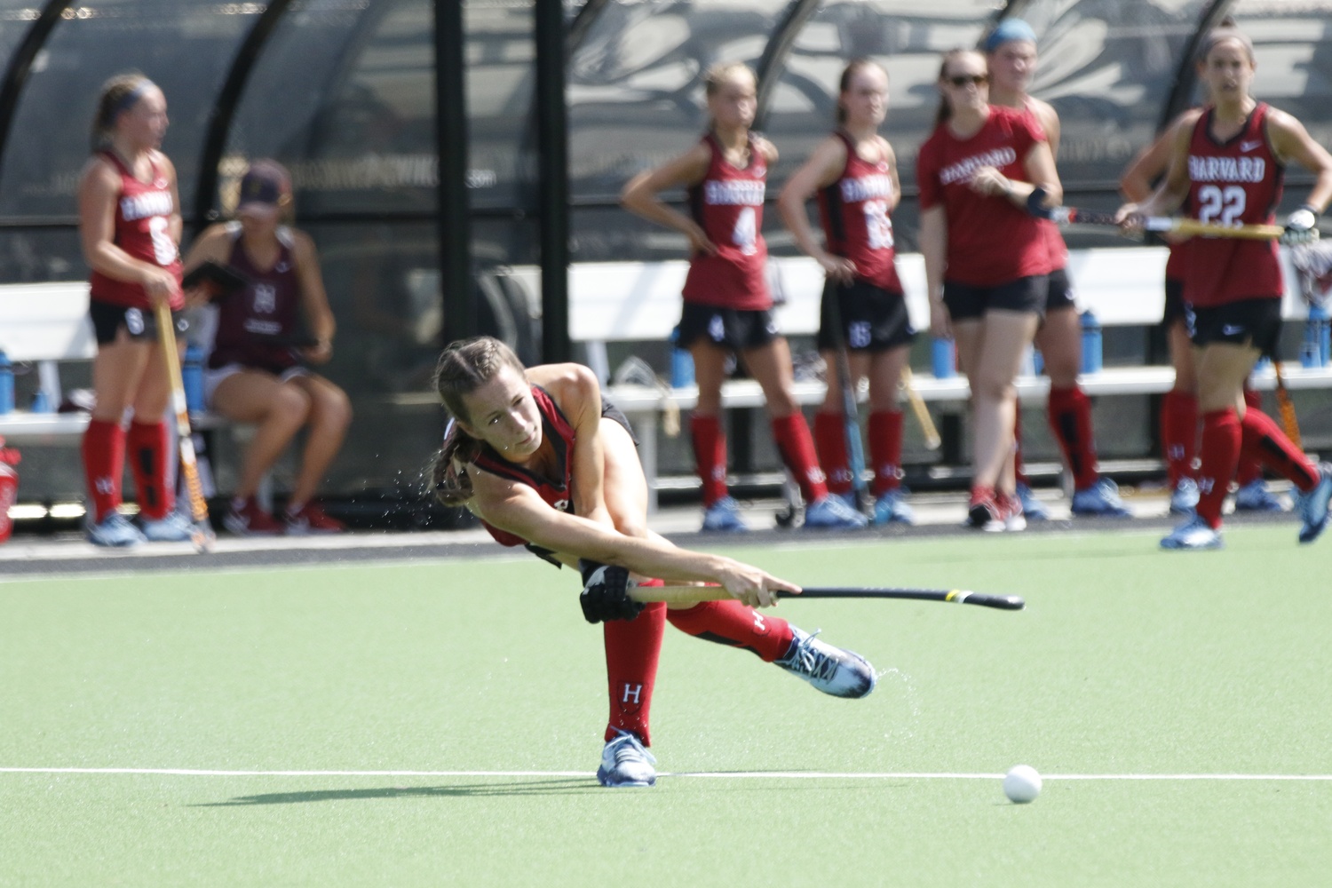 The Crimson's 11-1 record is helped along by its stingy 0.83 GAA; the team scored 5 goals and conceded only two this weekend, thanks to the defensive work of players like senior back Olivia Allin.