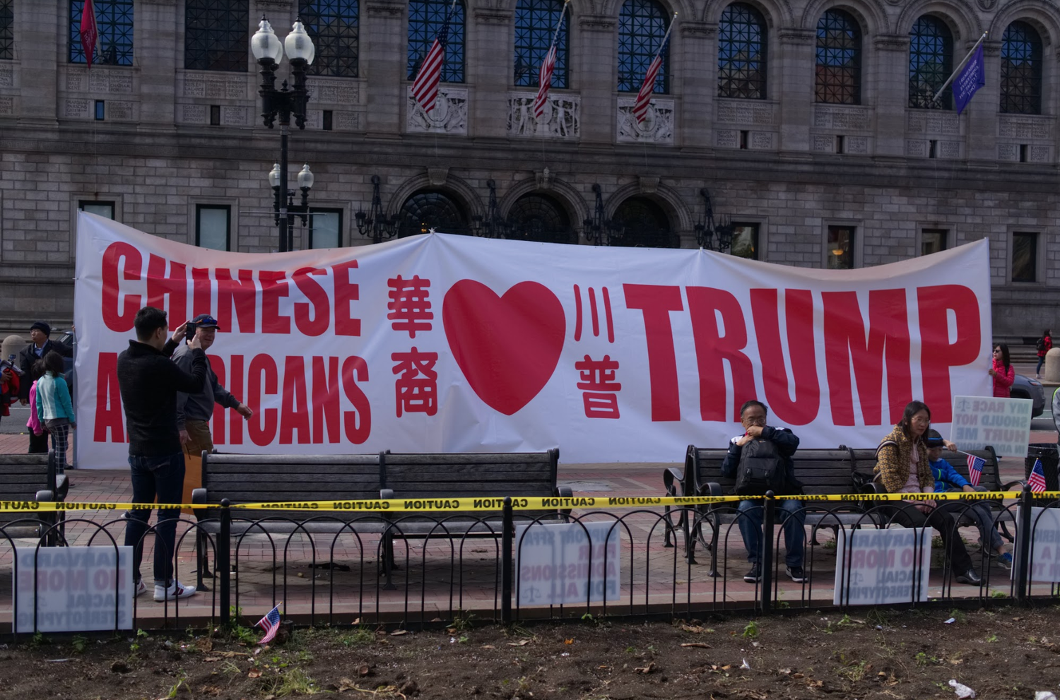 About 30 minutes into a pro-Students for Fair Admissions rally Sunday, things got political.