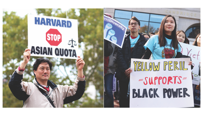 Cover image for graphic admissions dueling rallies