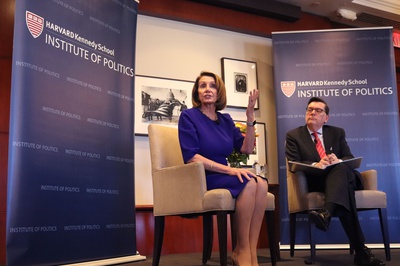 Cover image for Alums Disrupt Nancy Pelosi at Harvard Club of San Francisco Event in Pro-Palestine Protest