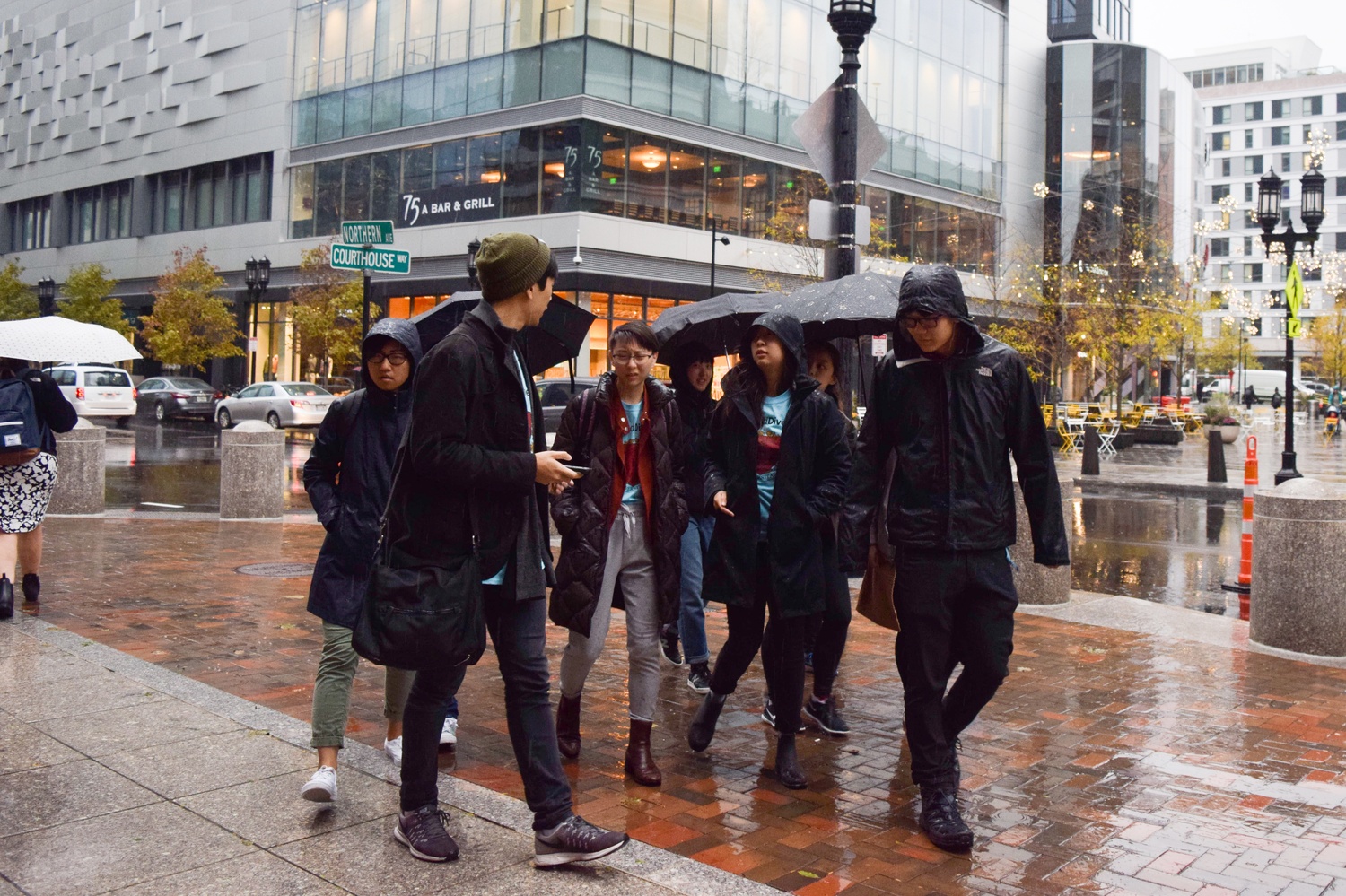 Students braved heavy rains Monday to witness their peers testify on Harvard's behalf in court.
