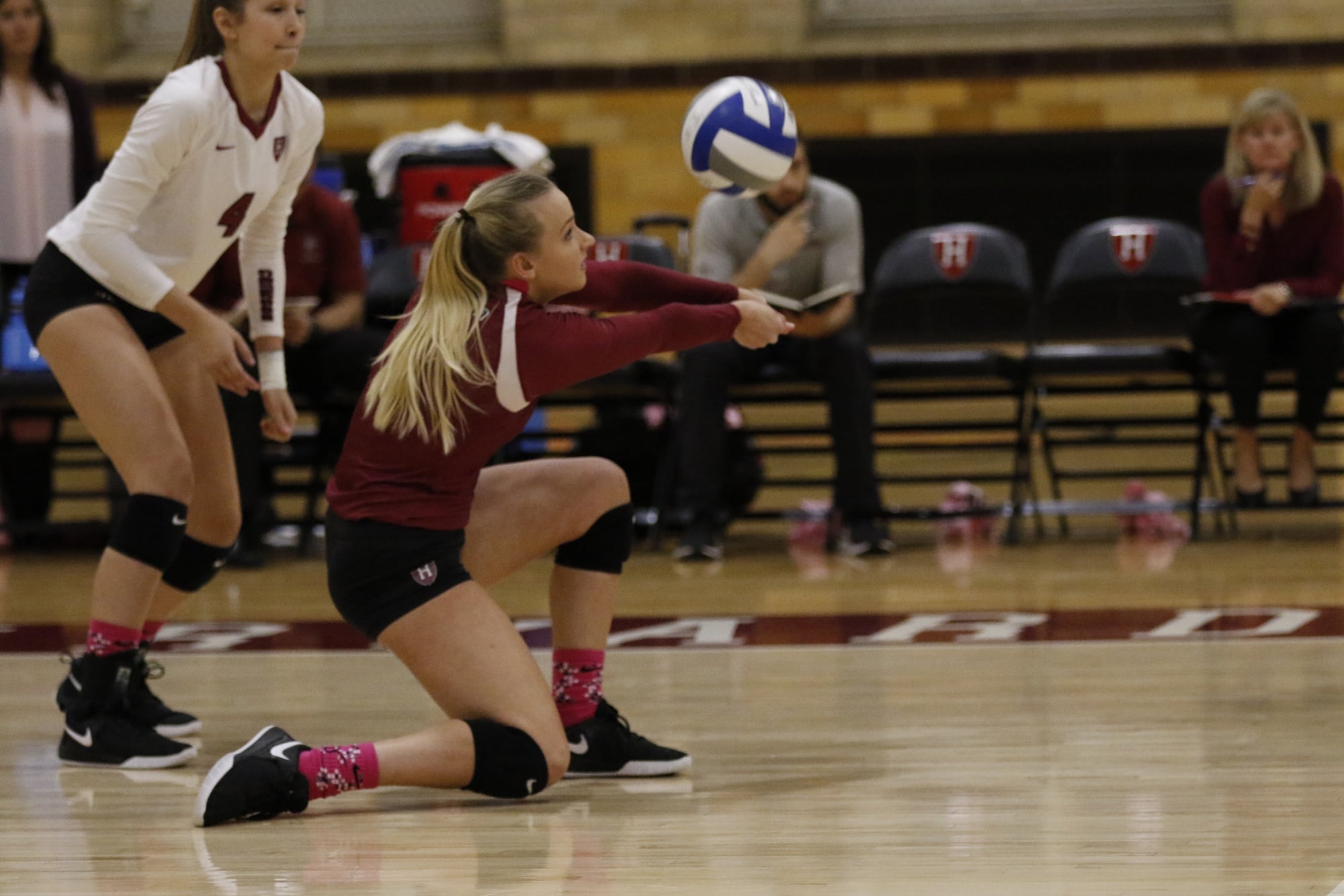 Libero Anna Uhr was one of four seniors to be honored on Senior Day before the match against Brown.