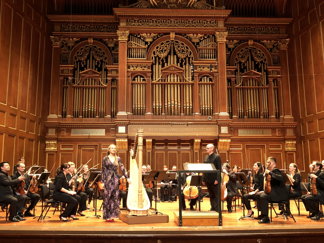 Boston Modern Orchestra Project members at NEC’s Jordan Hall.