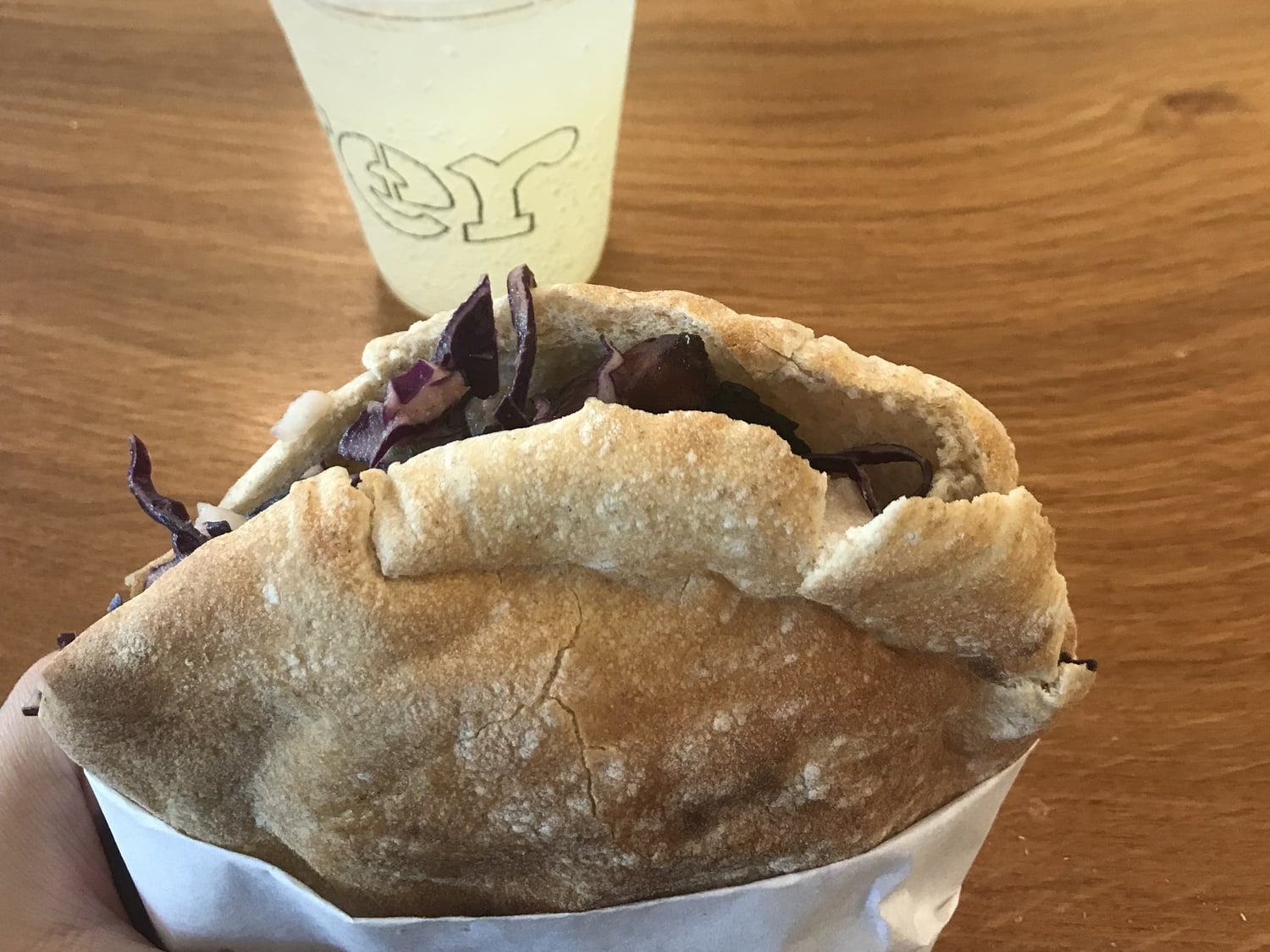 We couldn't resist sampling the Japanese Sweet Potato Sandwich.