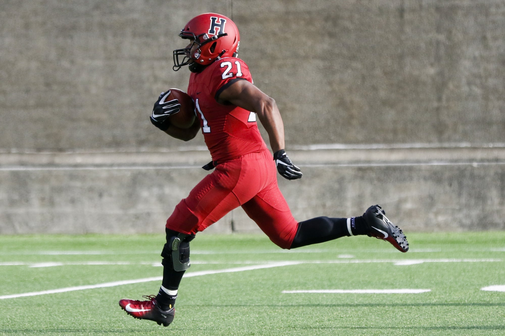 Senior running back Charlie Booker III scored the final Crimson touchdown in last weekend's blowout victory vs. Columbia