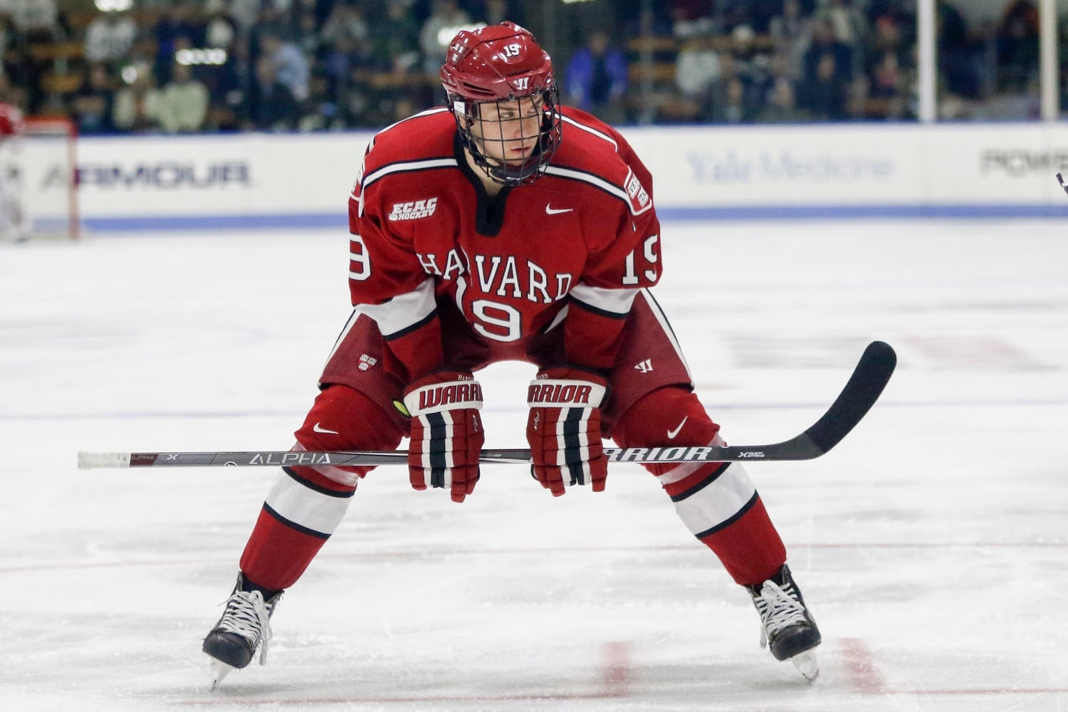 For freshmen like forward Jack Drury (pictured), Friday night's rivalry matchup at Yale was the first of many intense games against the Elis.
