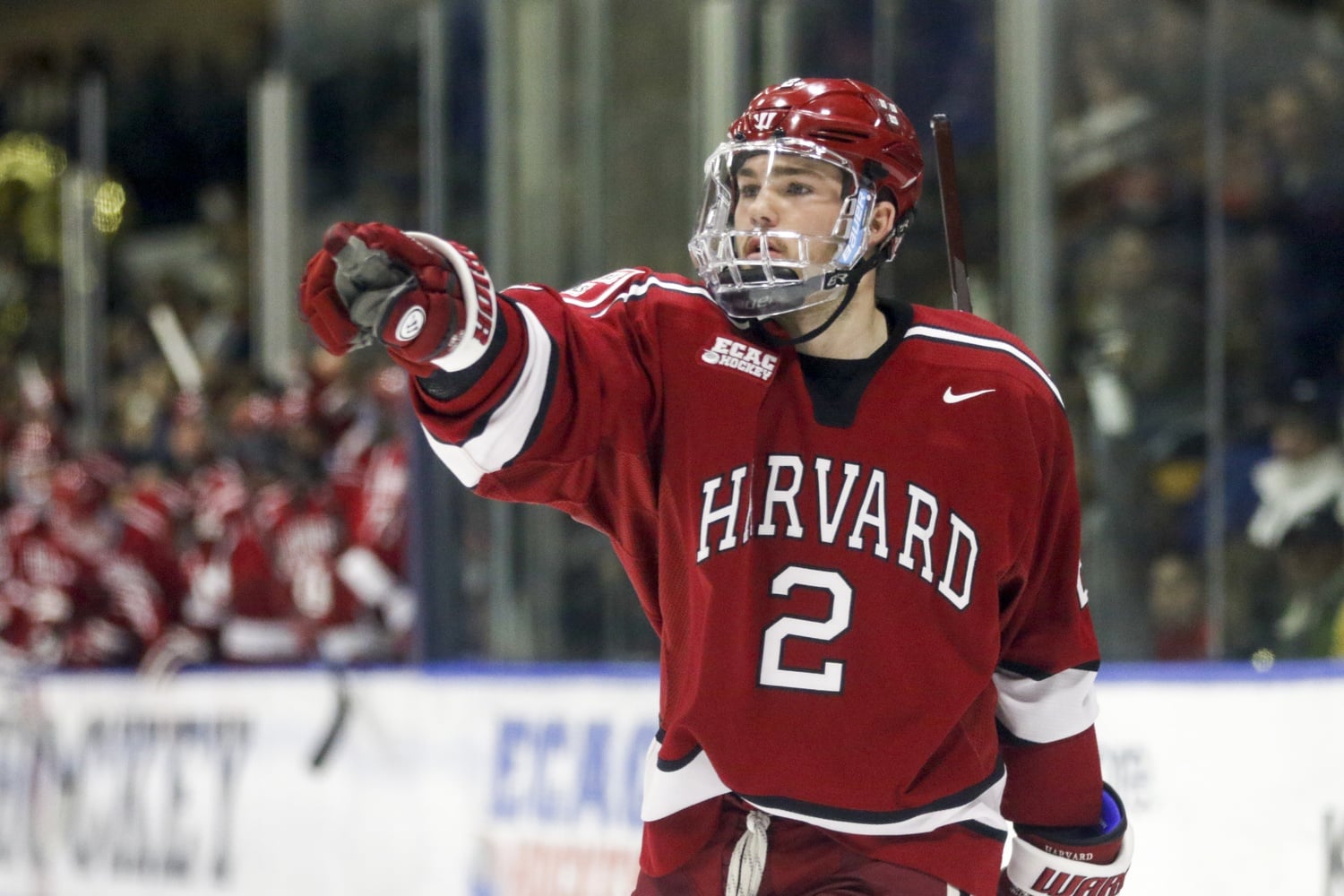 With his tally tonight, Reilly Walsh takes sole possession of Harvard's goal scoring lead.