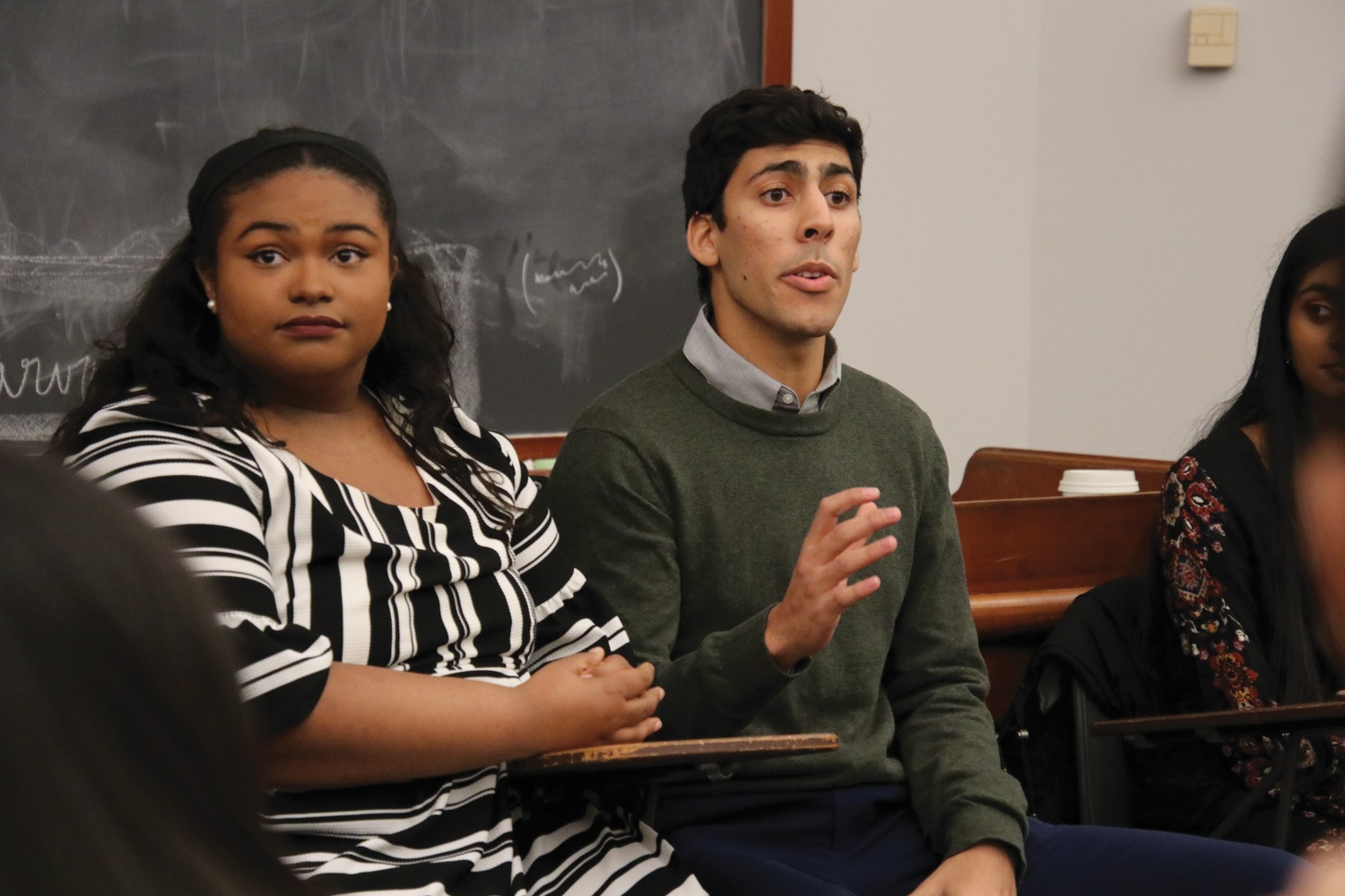 Undergraduate Council Presidential Candidates Daniel K. Ragheb ’20 and Samyra C. Miller ’21