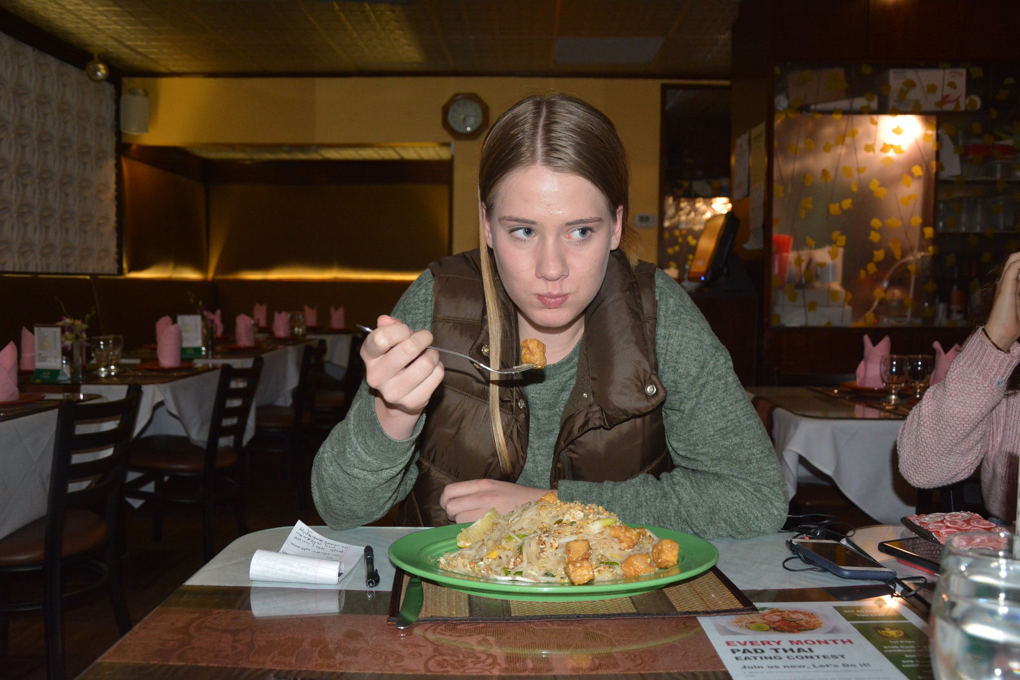 Contributing writer Trina M. Lilja ‘22 regrets her decision to take on the pad Thai challenge.