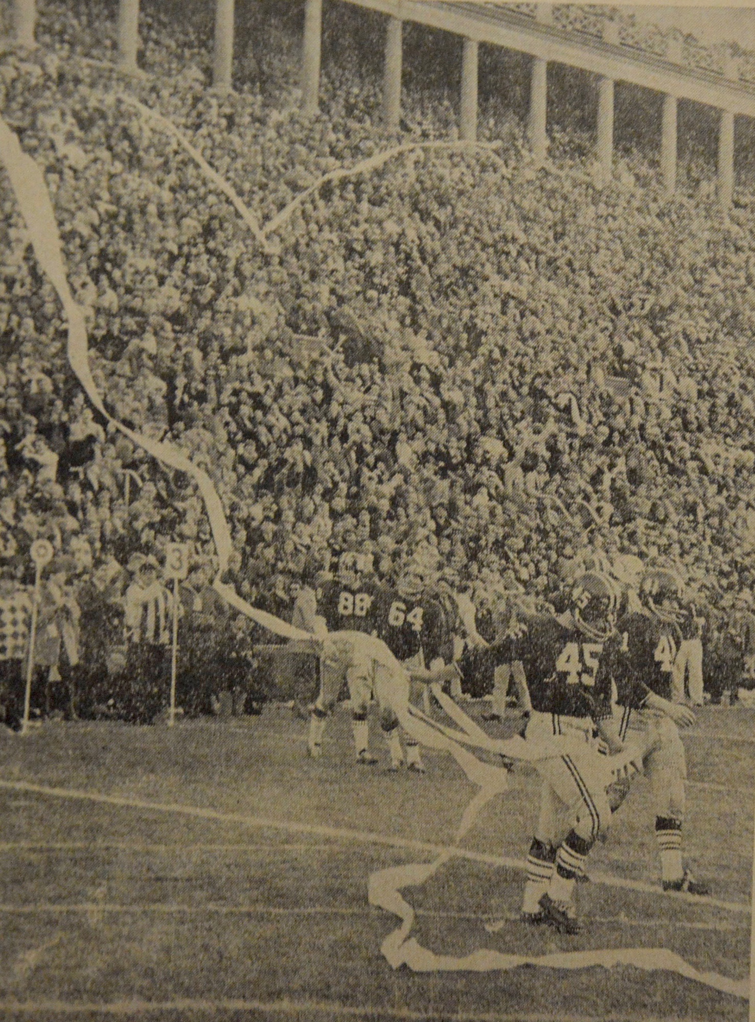 With a large lead in hand, Yale fans rained toilet paper onto the field during the second quarter.