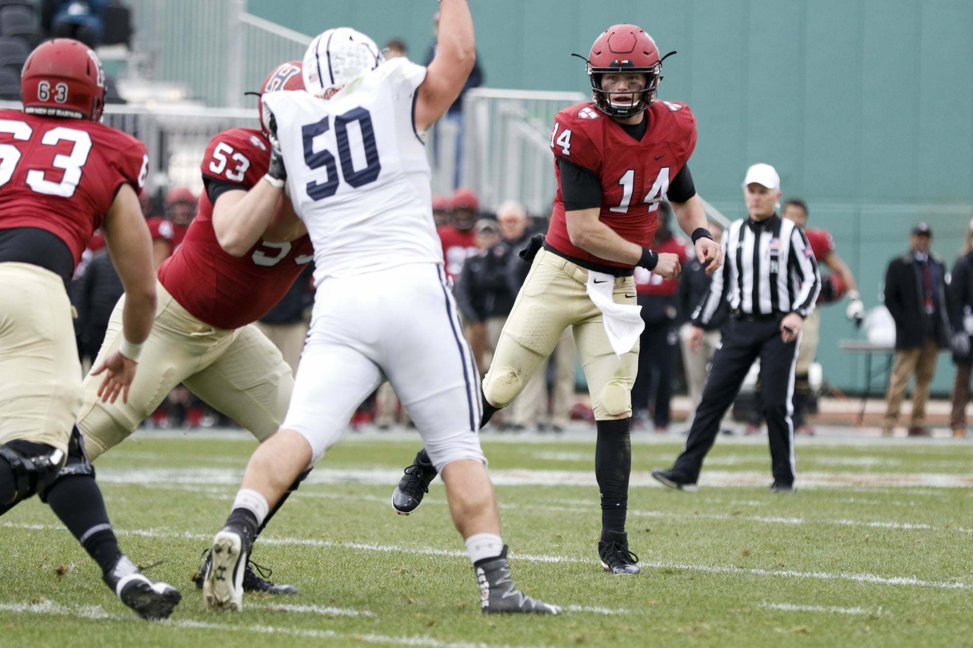 Senior quarterback Tom Stewart threw for three touchdowns, one interception, and 312 yards in the air raid offensive performance.