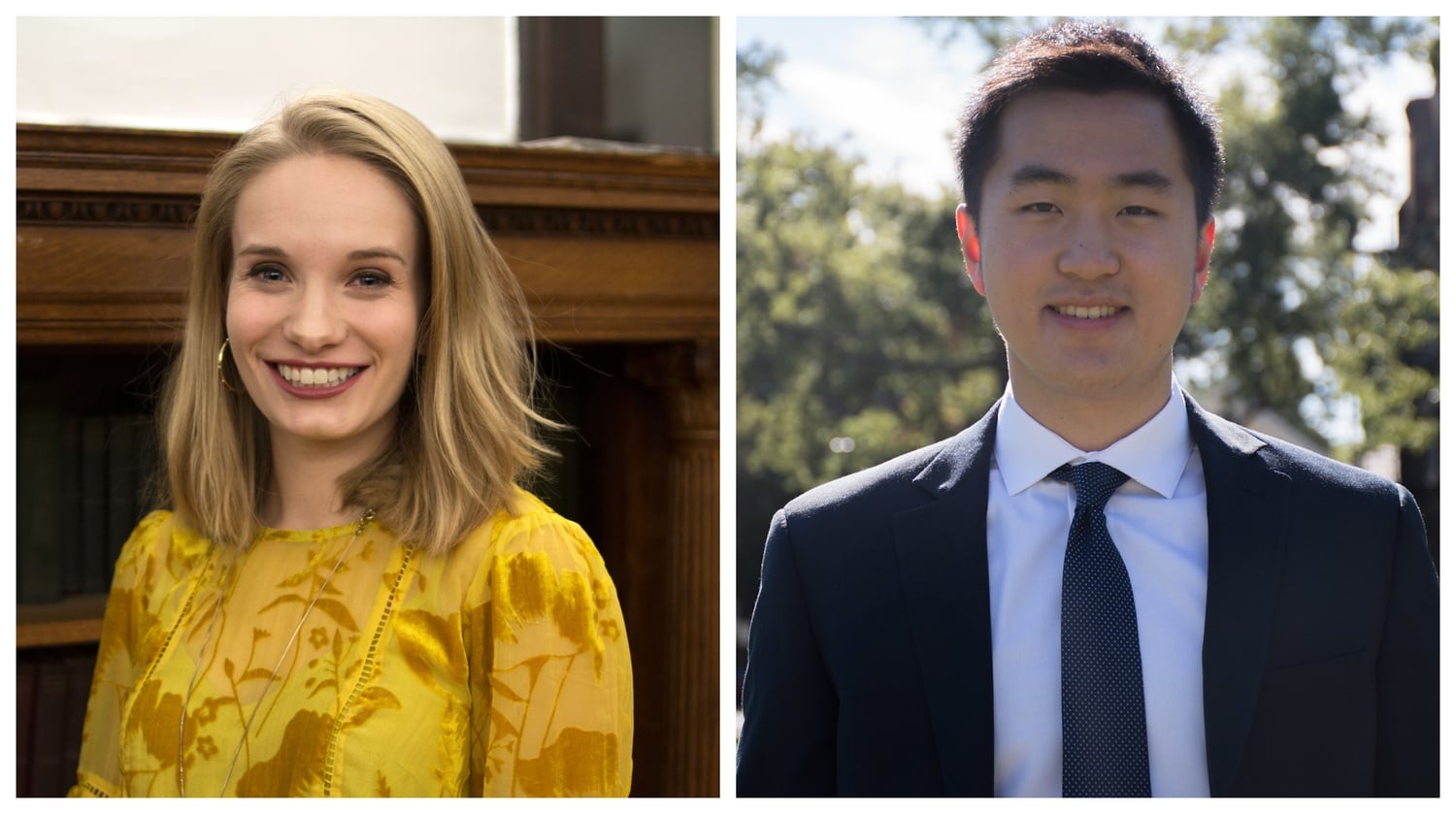 Two Harvard seniors — Brittany N. Ellis '19 (left) and Jin K. Park '18-'19 — have won the prestigious Rhodes scholarship.