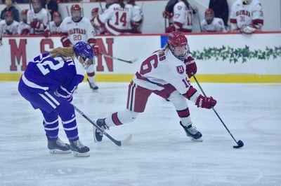 Cover image for Women's Ice Hockey Crushes Holy Cross, 7-3