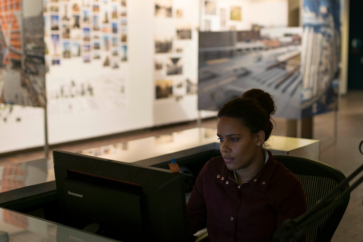 Yuleyca Ortiz, the security supervisor at the Graduate School of Design and one of the subjects of the series.