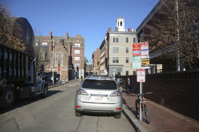 Cover image for Cyclist Struck by Car in Harvard Square, Suffers Minor Injuries
