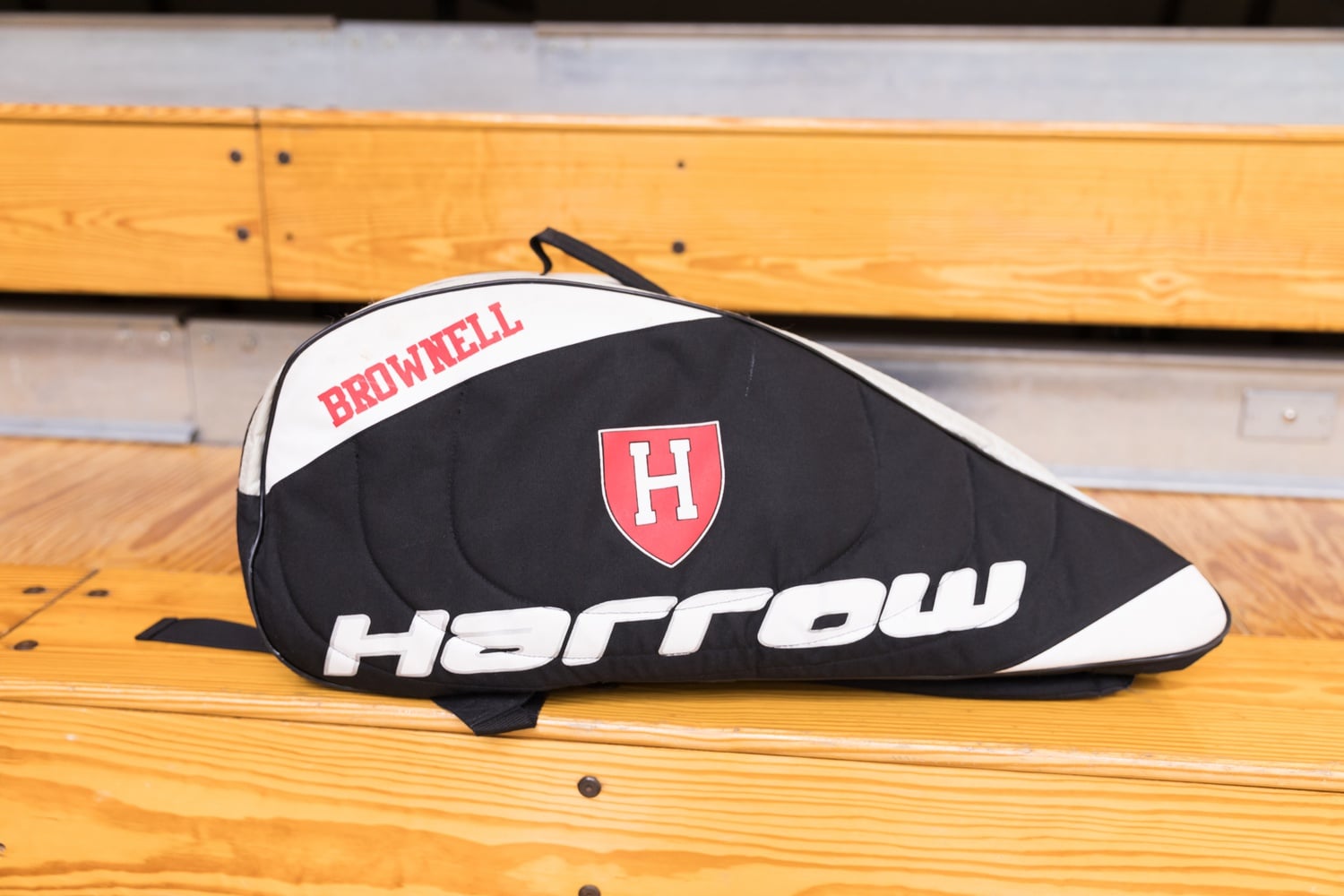 Brownell's bag is well-organized to accommodate his numerous needs throughout practice and games.