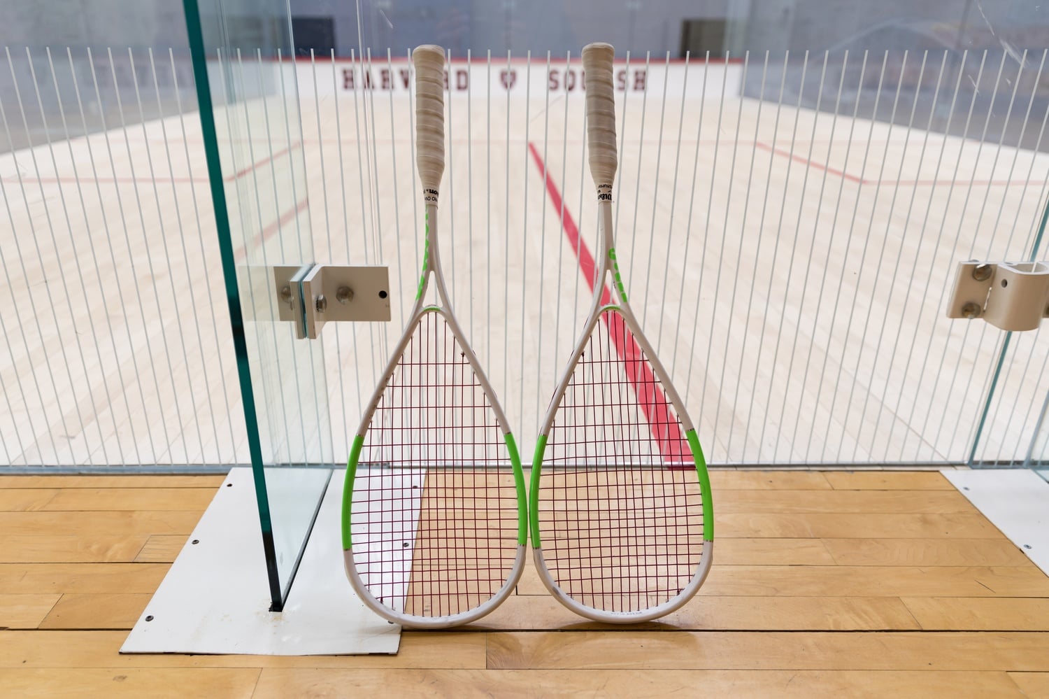 Like tennis, squash players have to be prepared to make in-game racquet switches.