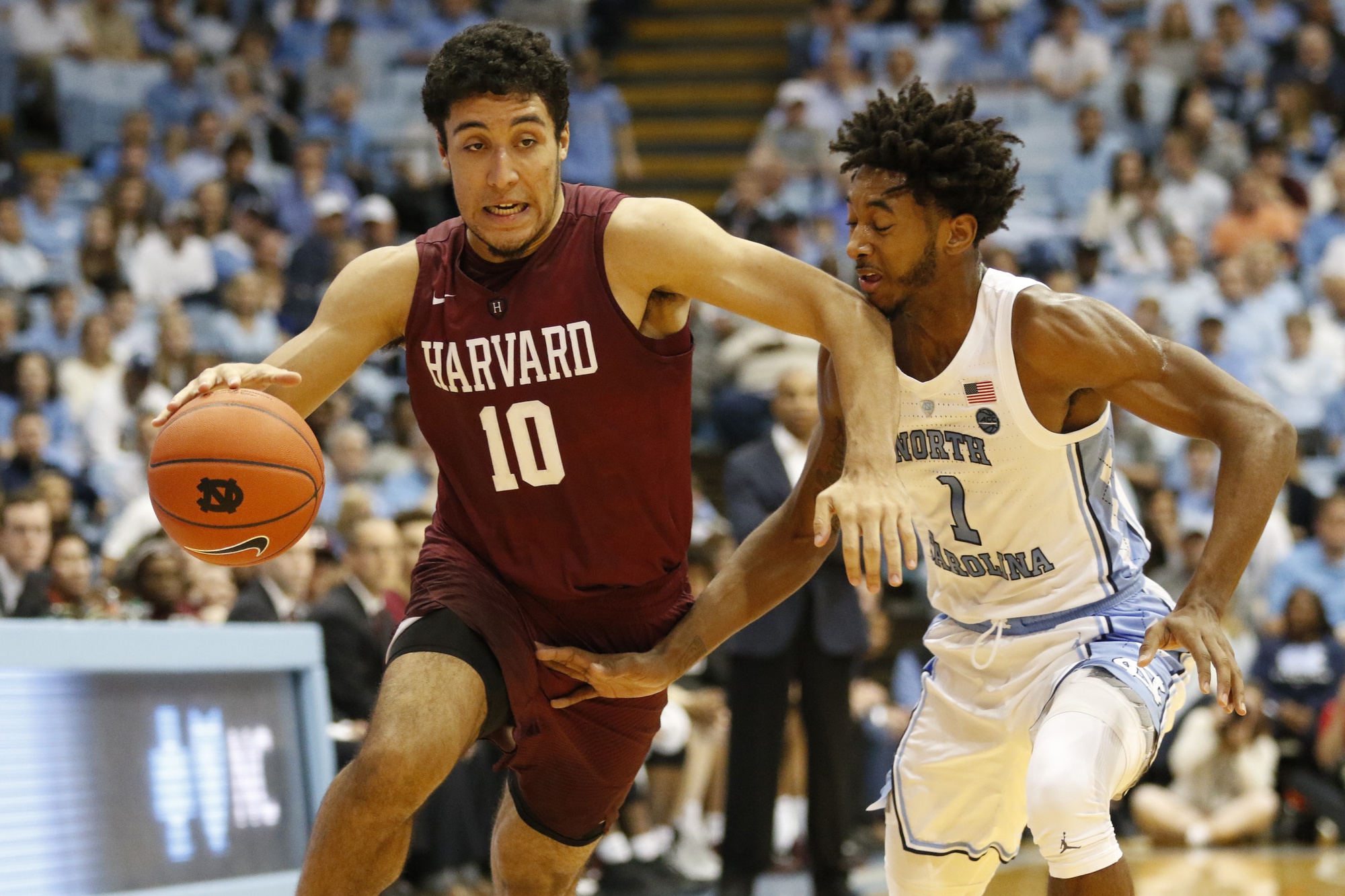 The Crimson shot 38.9 percent from the field with eight blocks.