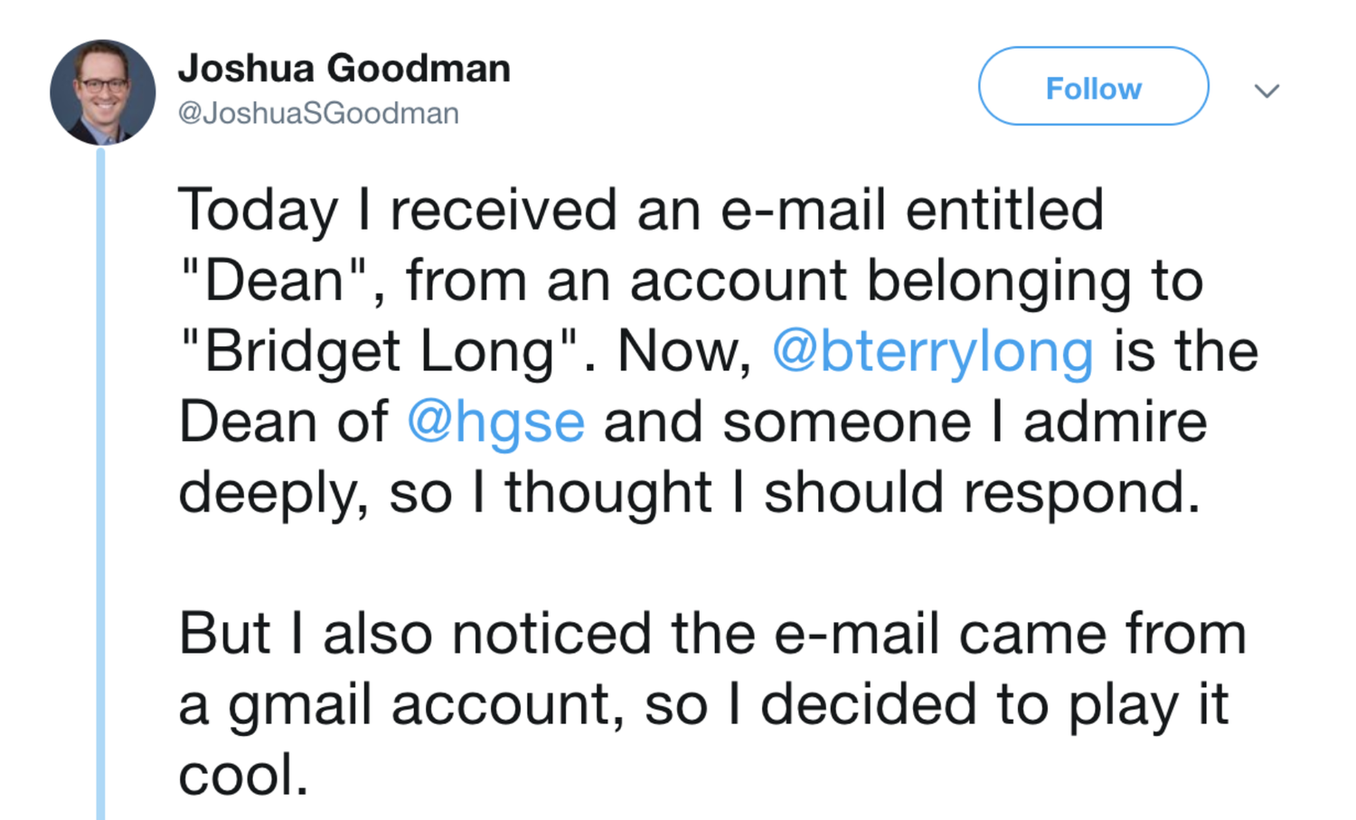 Poor Dean Long needs those gift cards very badly