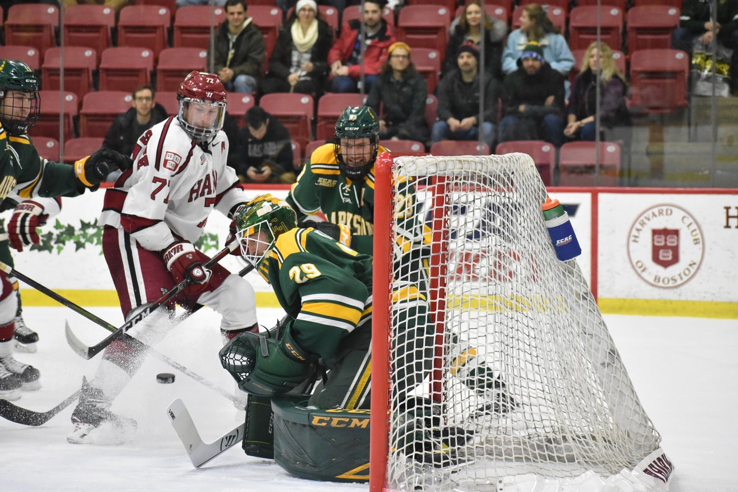 Clarkson net-minder Jake Kielly faced 41 shots in 62 minutes of play, turning away 37 of them.