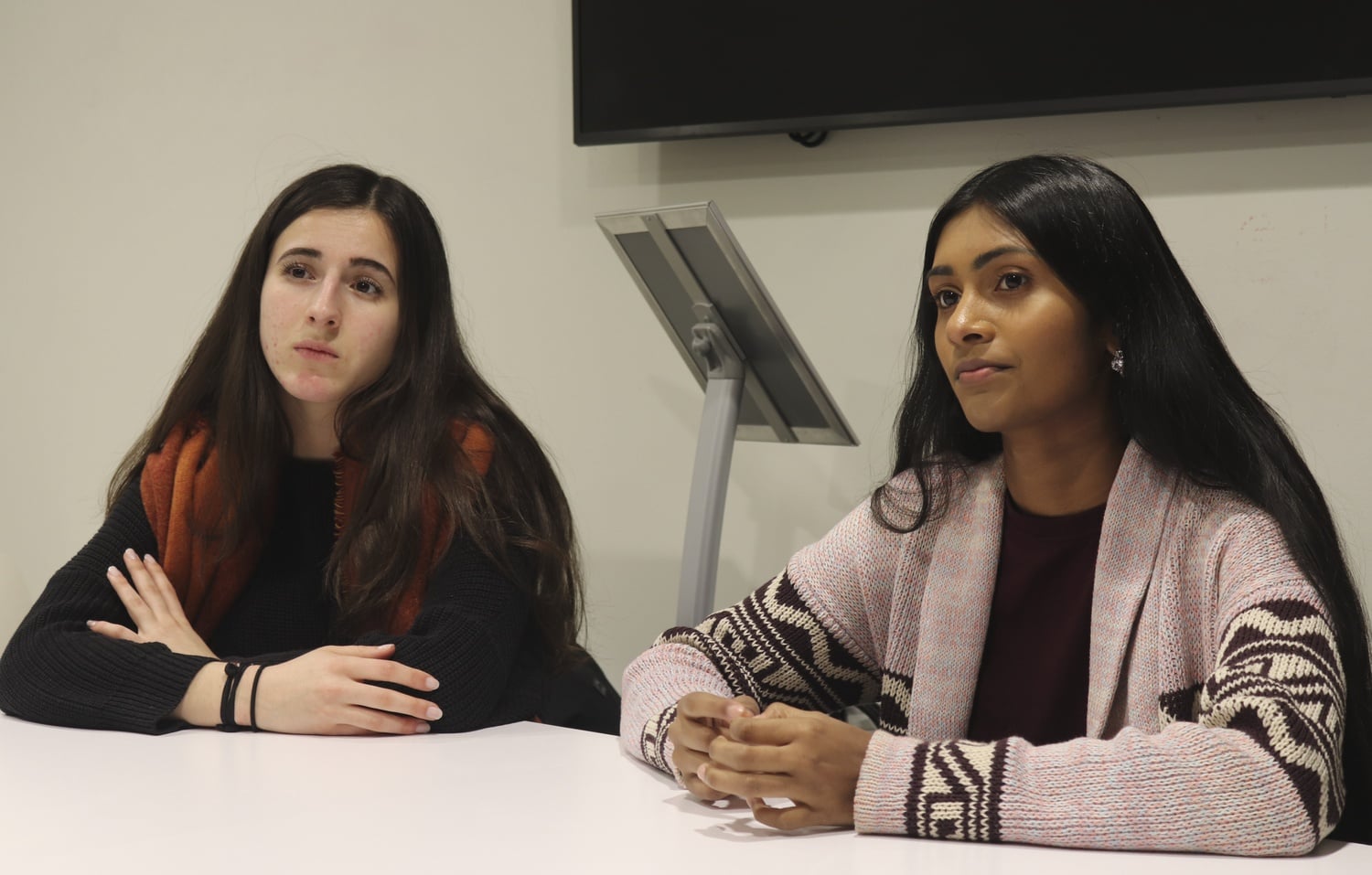 Sruthi Palaniappan '20 and Julia M. Huesa '20 are the president and vice president of the Undergraduate Council.
