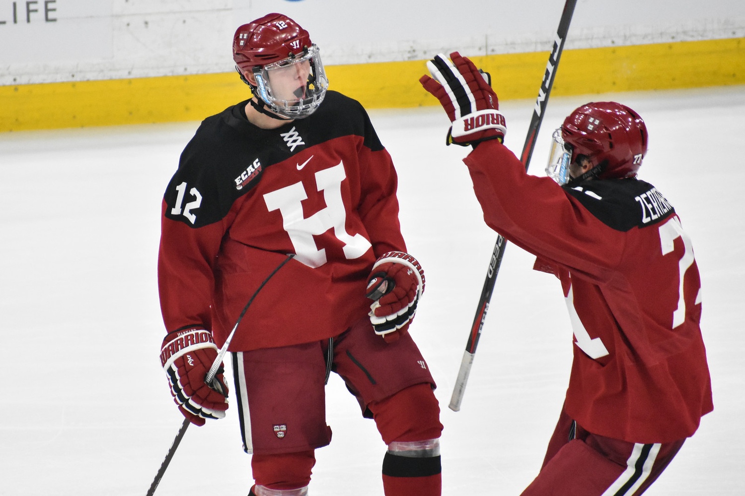 Late in the second period, John Marino's nifty display of offensive talent set up the Crimson's only goal of the game, courtesy of Henry Bowlby.
