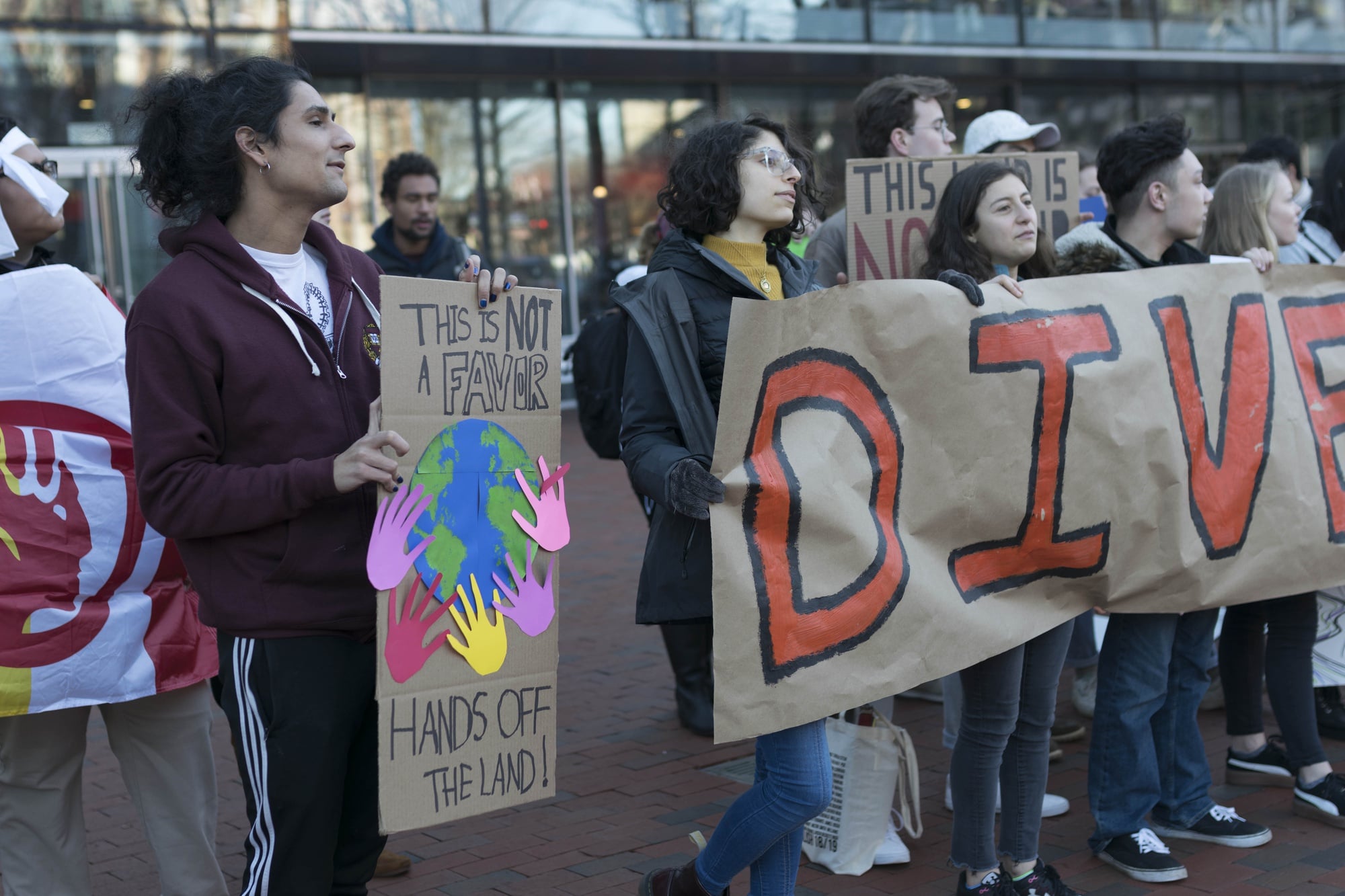 The Divest rally was a part of a three-day campaign called “Land Under Siege.”