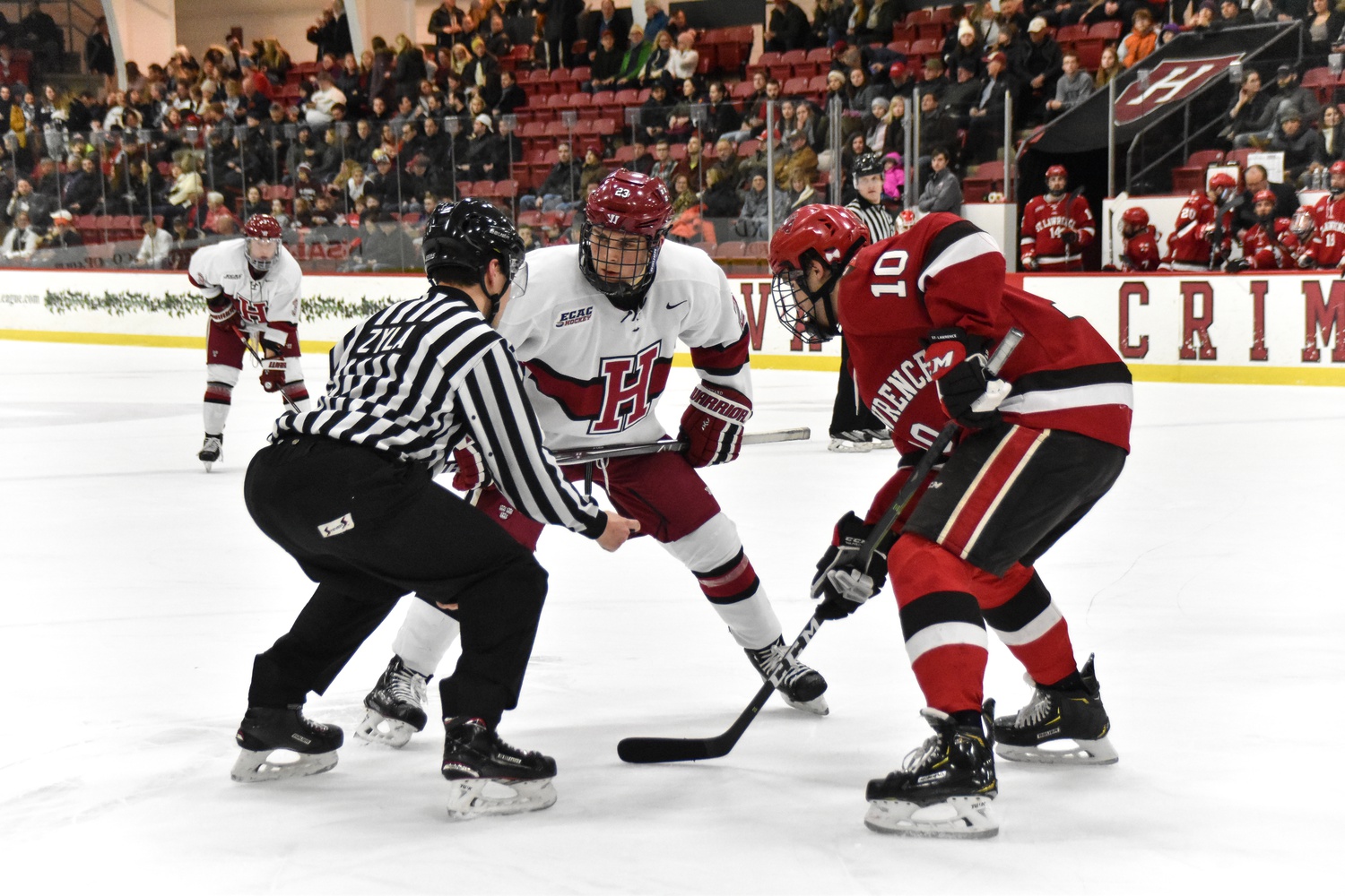 The last time the Crimson faced off against St. Lawrence, the Saints were staring down a 6-0 hole 30 minutes into the game. Harvard net-minder Michael Lackey, who returned to the bench at the halfway mark, posted a perfect save percentage for the night.