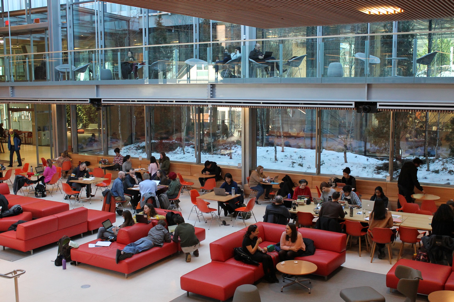 The Smith Campus Center has policies that prohibit individuals from sleeping in its common spaces.