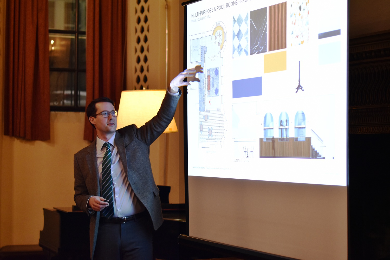 Plans for Adams House renewal and its timeline were shared with students and other residents Tuesday evening.