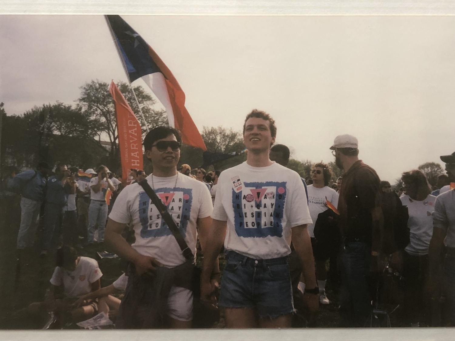 Leon Lai and Patrick R. O’Malley ’92 attend the 1993 “March on Washington for Lesbian, Gay, and Bi Equal Rights and Liberation”