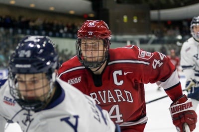 Cover image for LIVE: Men's Hockey Stymies Yale, 3-0, on Senior Night