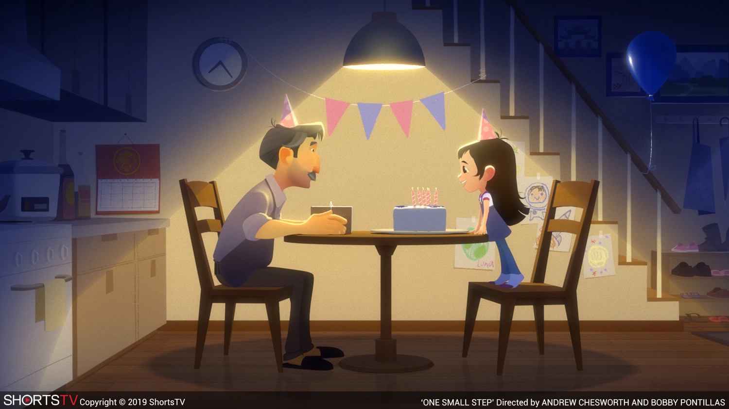 "One Small Step" (2018) is an animated, Oscar-nominated short film directed by Andrew Chesworth and Bobby Pontillas.