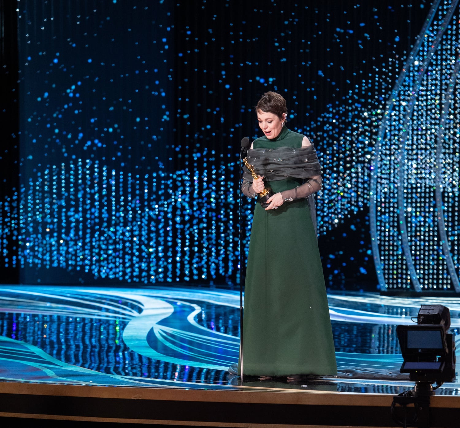 Olivia Colman accepts the Oscar® for performance by an actress in a leading role during the live ABC Telecast of the 91st Oscars®.