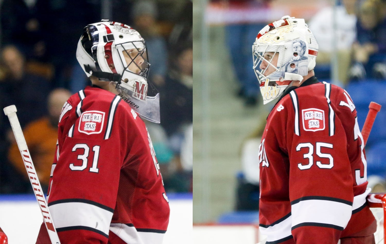 Michael Lackey (right) and former standout Merrick Madsen '18 (left) engaged in a heated duel for the number-one spot last season. Madsen ultimately won out, but the competition bettered Lackey's game.