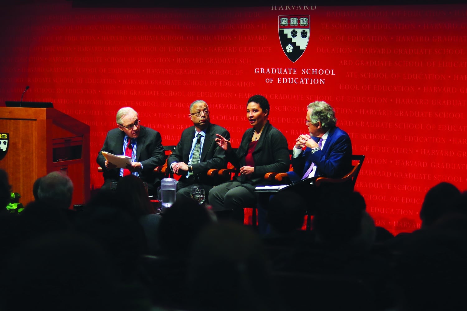 Danielle S. Allen remarked on ways to improve social inequality through a focus on civic education Wednesday evening during a Harvard Graduate School of Education's Askwith Forum event. The panel was a conversation about poverty, inequality, and racial injustice in the U.S.