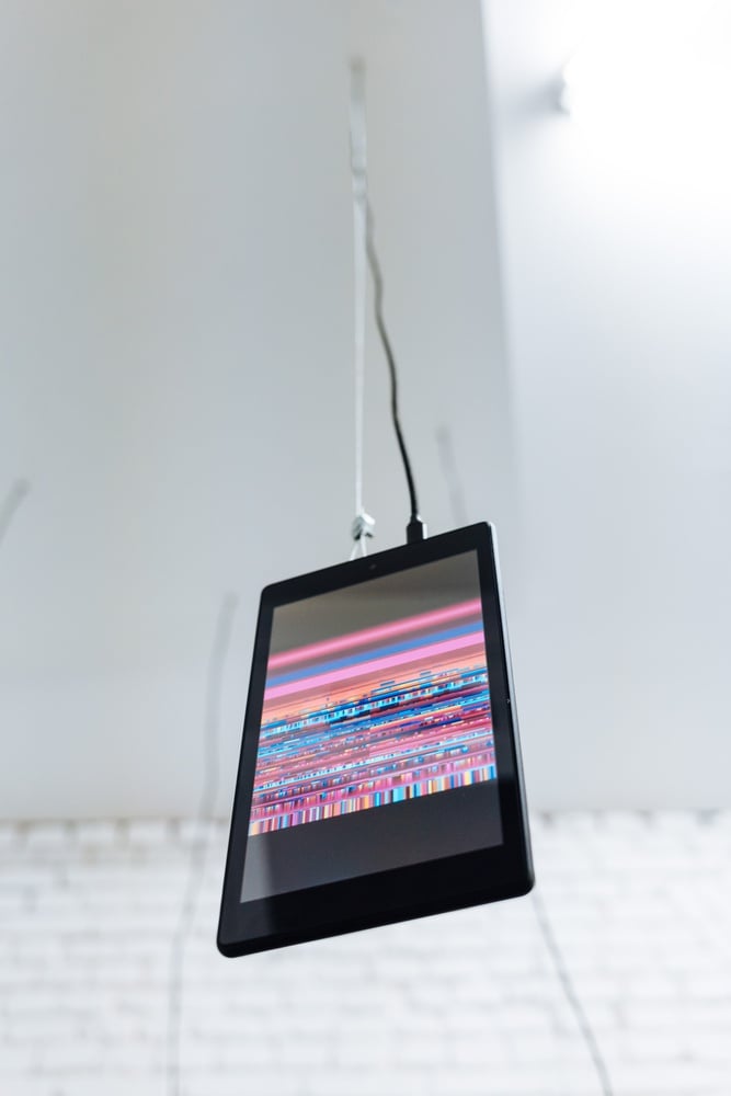 The Distinction Machine's resulting patterns are shown on tablets and reveal how computers are largely incapable of expressing ambiguity.