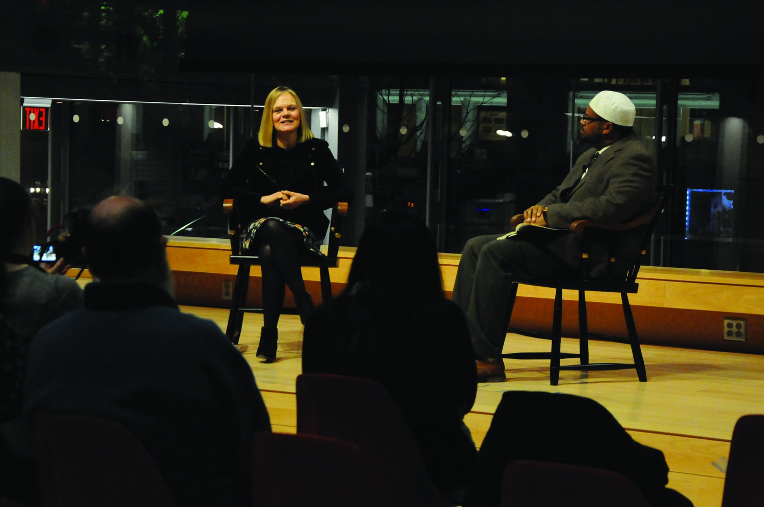 Abdur-Rashid on Wednesday night. The talk is a part of Life Matters, a series that allows students to listen to esteemed Harvard affiliates talk about their life trajectory.