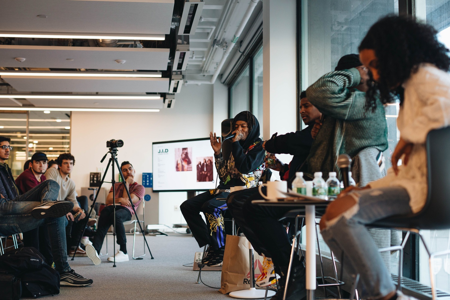 J.I.D. and Since the 80s talked to students and community members at Harvard's Smith Campus Center.